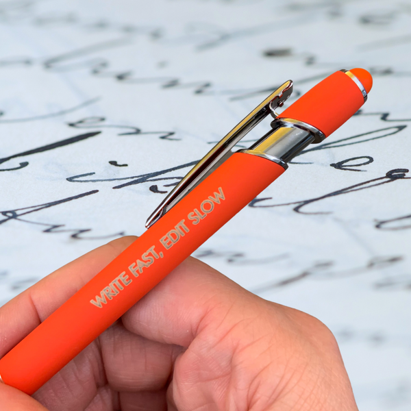 write fast, edit slow personalized pen (Pen with Smart Phone Stylus)
