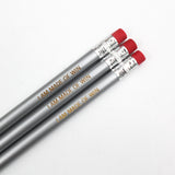 I am made of win personalized pencils in silver ( 3 pencil set )