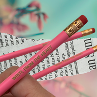 Write From The Heart pencil set in pastel pink (set of 3)