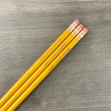 TODAY I CHOOSE VIOLENCE pencil set of 3 in mustard