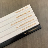 Sweary quotes carpenter pencils  (6 Pencil Set)