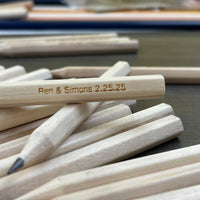 Custom hexagonal golf pencils, bulk set of 100