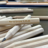 Custom hexagonal golf pencils, bulk set of 100