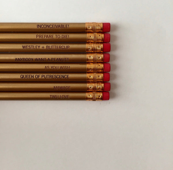 Princess Bride gold 8 Pencil Set)