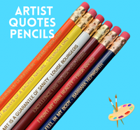 Artist Quotes Pencil Seg   (6 Pencil Set )