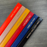 Make it fit Assorted quotes carpenter pencils in multi wood (6 Pencil Set)