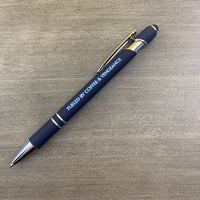 fueled by coffee & vengeance pen stylus in black with black ink