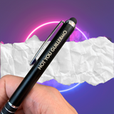 not you guillermo pen stylus in black with black ink