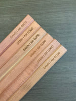 damn I am good carpenter pencils in natural wood (6 Pencil Set)