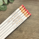Funny Lawyer Pencils – Engraved Legal Humor Pencil Set
 ( 6 Pencil Set )