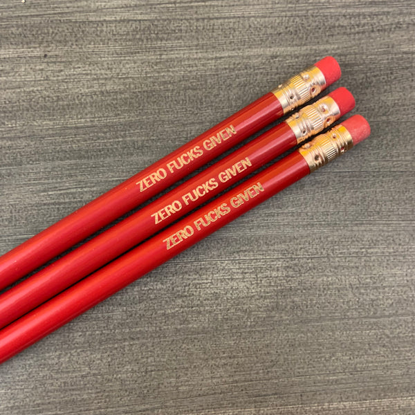 Zero Fucks Given ( 3 pencil set )