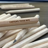 Custom hexagonal golf pencils, bulk set of 100
