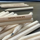 Custom hexagonal golf pencils, bulk set of 100