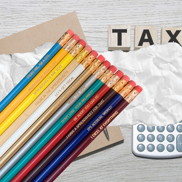 12 tax professional pencils for your favorite accountant. ￼