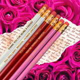 Crazy Galentine’s BFF pencil set, bestie version (6 Pencil Set )