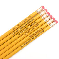snarky misanthrope pencil set (6 pencils)