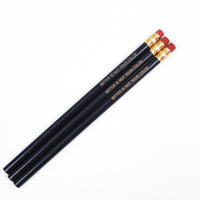 bitter is not your color personalized pencils in midnight blue ( 3 pencil set )