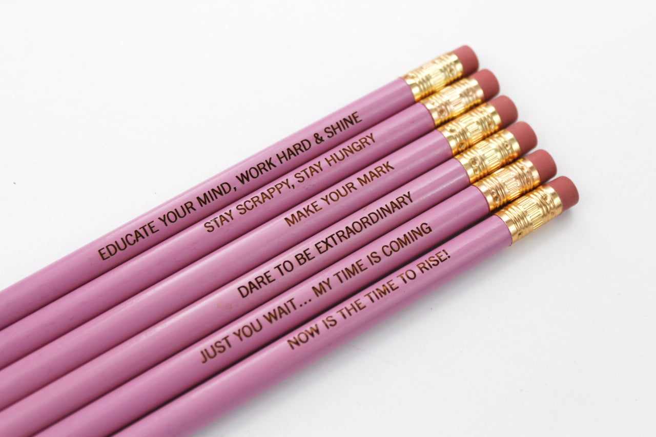 Hamiltwist Hamilton pencils in lavender 6 Pencil Set The Carbon Crusader