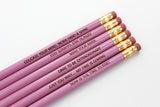 Hamiltwist Hamilton pencils in lavender (6 Pencil Set)