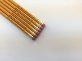 What would honey badger do? personalized pencils in mustard yellow( 3 Pencil Set )