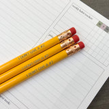 I don't give a #2 personalized pencils in mustard ( 3 Pencil Set )