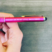 a fierce persistent believer hot pink pen set of 3 (Pen with Smart Phone Stylus)