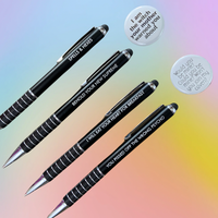 A very magical  pen and button set of (3 pens with Smart Phone Stylus)