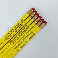 What would honey badger do? pencils in yellow( 3 Pencil Set )