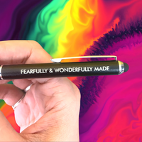 fearfully & wonderfully made  pen stylus in black with black ink