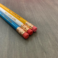 keep fucking going personalized pencils in multi ( 3 Pencil Set )