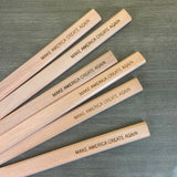 make America create again carpenter pencils in natural wood (6 Pencil Set)