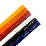 assorted quotes carpenter pencils in multi wood (6 Pencil Set)