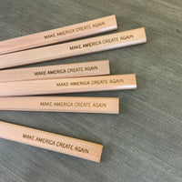 make America create again carpenter pencils in natural wood (6 Pencil Set)