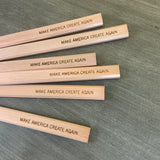 make America create again carpenter pencils in natural wood (6 Pencil Set)