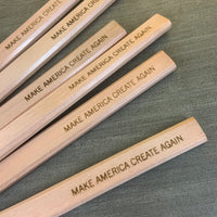 make America create again carpenter pencils in natural wood (6 Pencil Set)