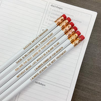 Eliza B white pencils (6 pencils)
