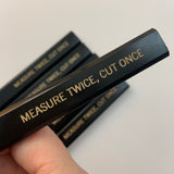 Measure twice cut once carpenter pencils in black wood (6 Pencil Set)