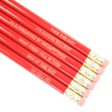 Office Woes personalized pencils in red (6 Pencil Set)