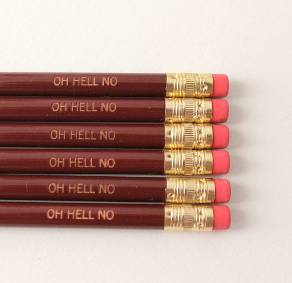 Oh hell no BACON BROWN ( 6 pencil set )