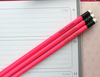PENCIL OF SHAME pencils in hot pink ( 3 pencil set )