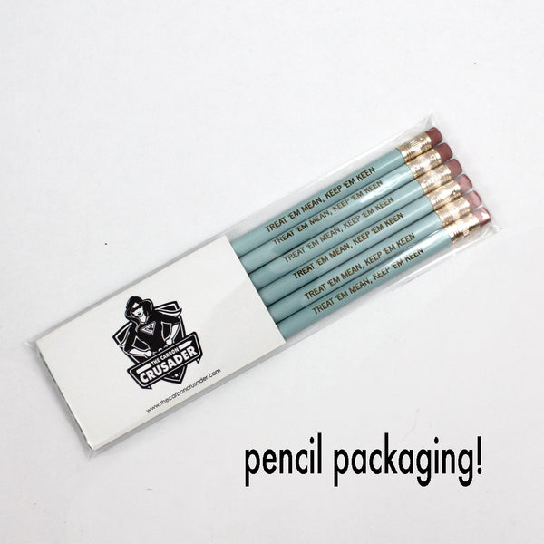 Mildly Rude Must Haves Personalized Pencil Set in Mustard. Funny