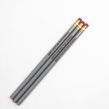 Quietly plotting your downfall pencils in gray ( 3 Pencil Set )