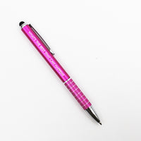 what's the best that can happen? left handed pen stylus in pink by The Carbon Crusader!